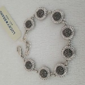 New Lucky Brand Reversible Pave Link Bracelet